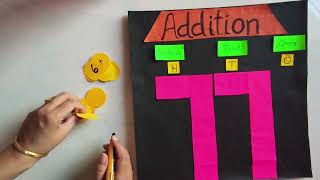 Easy Addition TLM Addition with Regrouping TLM Maths working TLM Addition TLM for class 1 to 5 [upl. by Wendall]