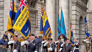 Spectacular St Georges Day Parade in Whitehall London [upl. by Dotti]