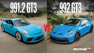 Porsche 9912 GT3 vs 992 GT3  Comparison [upl. by Ivana]