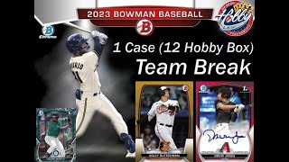 2023 BOWMAN 1 Case 12 HOBBY Box TEAM Break 1 eBay 082224 [upl. by Sly]