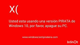 FALSO Pantalla antipirateria de Windows 10 2018presente [upl. by Atteuqnas307]