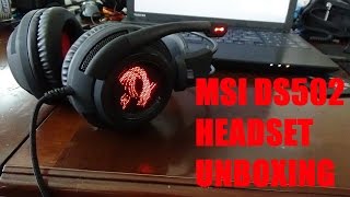 MSI DS502 71 Gaming Headset Unboxing [upl. by Rimas]