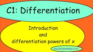 C1 Differentiating powers of x  Differentiation  AS  alevelmathshelp [upl. by Raffo]