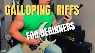 How to Play Galloping Metal Guitar Riffs for Beginners [upl. by Dihaz974]