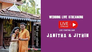 JANITHA amp JITHIN WEDDING LIVE STREAMING [upl. by Ganiats802]