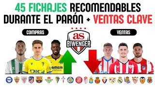 🚀 45 FICHAJES CLAVE  VENTAS OBLIGATORIAS DURANTE EL PARÓN  📋 BIWENGER 2324 [upl. by Irtimed323]