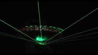 Outdoor Laser Show Projector  Kvant Spectrum lasers at a City Event [upl. by Ynehpets485]