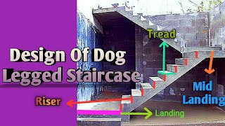 Dog Legged Staircase Design  How to calculate rise and tread step by step [upl. by Ejrog504]