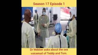 Greys Anatomy season 17 Episode 1 Dr webber ask about the sex voicemail [upl. by Sola]