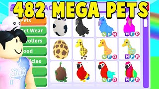 Getting All 482 MEGA PETS in Adopt Me [upl. by Modesty466]