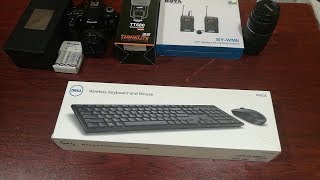 مراجعة وفتح صندوق ماوس وكيبورد وايرليس من ديل  Dell km636  Wireless Keyboard and Mouse [upl. by Neumark897]