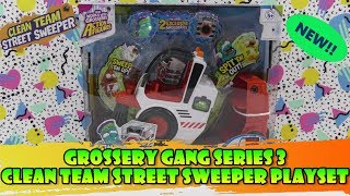 NEW Grossery Gang Series 3  Clean Team Street Sweeper Playset  Two Exclusive Grosseries [upl. by Soph]