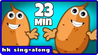 One Potato Two Potato  Nursery Rhymes For Children by HooplaKidz SingALong [upl. by Norod]