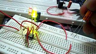 Simple Electronics  555 Timer Blinking Flashing LED Circuit project [upl. by Nahtnahoj301]