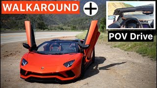 Lamborghini Aventador S Roadster Walkaround  POV Drive No Talking [upl. by Meadows347]