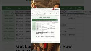 Get last value in a row with gaps in Excel  Excel Tips and Tricks [upl. by Obola]