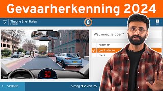 Gevaarherkenning 2024  Compleet CBR Auto Theorie Examen [upl. by Ativak851]