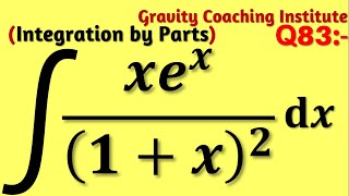 Q83  Integrate ∫xex1x2 dx  Integration of xex1x2  Integral of xex1x2 [upl. by Ahseen]