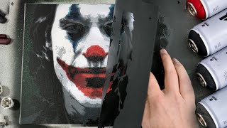 Joker Multi Layer Spray Paint Stencil Painting [upl. by Boonie]