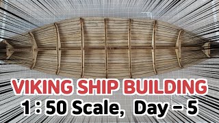 VIKING SHIPDrakkar 150 scaleAMATI Day 5  Planking [upl. by Gascony]