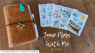 Wks 25 amp 26  Plan With Me  Planner Perfect Six Month Agenda  Wide Travelers Notebook [upl. by Ocsinarf]