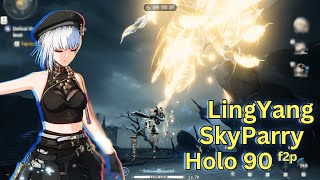 Holo 90 Edge of Death LingYang Sanhua No hit f2p  Wuthering Waves [upl. by Nilknarf446]