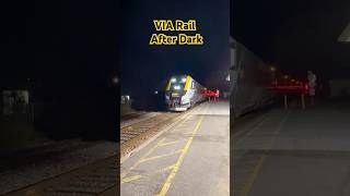 Alexandria ON Passenger Train After Dark trains railways railroad viarail railfan railfanning [upl. by Fablan78]