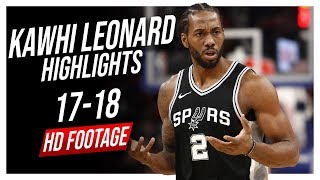 Spurs SF Kawhi Leonard 20172018 Season Highlights ᴴᴰ [upl. by Gilly]