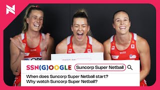 Netballers Answer the Webs Most Searched Questions  Part 1  Suncorp Super Netball [upl. by Soloma148]