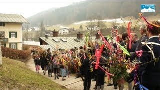 Palmbuschenbinden für Palmsonntag im Berchtesgadener Land OsterTradition in Bayern [upl. by Adikam]