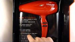 BaByliss Pro Volare V1 Ferrari Hair Dryer Review by Salon Professional [upl. by Arekat]