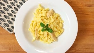 Makarna  Fettuccine Alfredo  Neşeli Yemekler  Yemek Tarifleri [upl. by Niamrej]