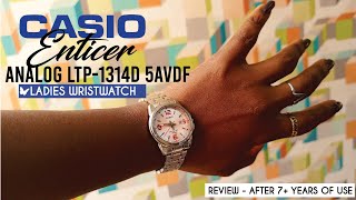 CASIO Enticer Analog LTP1314D 5AVDF Ladies Stainless steel Wristwatch  Bracelet  Trifold Clasp [upl. by Colvin]