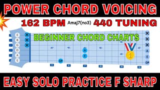 84Guitar Solo Practice Track F Sharp Pentatonic Scale 3minute jam backing track 162 BPM 440 [upl. by Eirojram69]