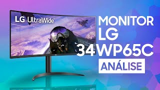 MELHOR ULTRAWIDE 34quot   LG 34WP65C  2K 160HZ 99 SRGB  VALE A PENA [upl. by Nehttam]