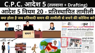 CPC Order 5  CPC Order 5 Rule 20 Drafting  सीपीसी आदेश 5 [upl. by Ellehcsor432]