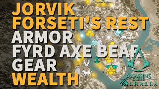 Jorvik Forsetis Rest Armor Wealth Chest Assassins Creed Valhalla Fyrd Axe Bear Gear [upl. by Julianne]