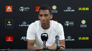 ASB Classic 2024 Felix AugerAliassime post R1 match press conference [upl. by Lajes]