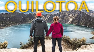 Hiking the QUILOTOA LOOP  Volcano lagoon  Ecuador Travel [upl. by Aggri]