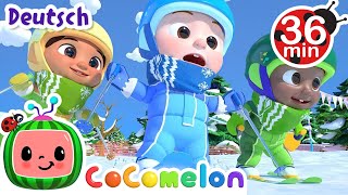 Das Ski Lied  Kinderlieder und Cartoons  CoComelon  Moonbug Kids Deutsch [upl. by Adnalay849]