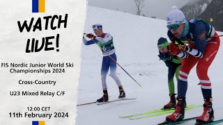 LIVE U23 FIS Nordic JWSC Championships 2024  Mixed Team Relay 4x5km CF [upl. by Belter]