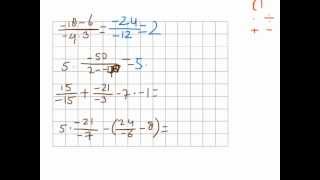 Negatieve getallen in breuken Reken volgorde optellen aftrekken vermenigvuldigen en delen [upl. by Nana462]