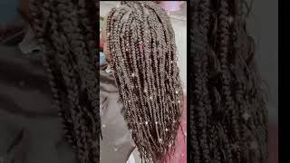 protectivestyles bohobraids bohoboxbraids curls protectivehairstyles viralvideo [upl. by Milena]