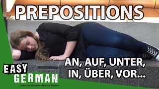 Easy German Grammar  Prepositions in an auf unter über vor [upl. by Ahsot]