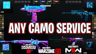 MW3WARZONE 2MW2 ANY CAMO SERVICE SHOWCASE VIDEO 🏆 [upl. by Airal396]