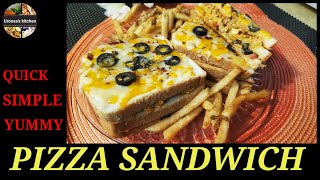 Pizza sandwich  Pizza sandwich Very Quick and easy Simple style Recipe by Uroosaskitchen [upl. by Enatan]