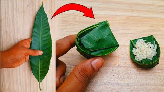 Mango Leaf Craft Making  Mango Leaf Decoration [upl. by Dominica]