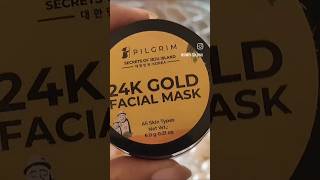 Pilgrim 24K Gold Facial mask review review skincare shorts likeandsubscribe goldmask unboxing [upl. by Hanah]