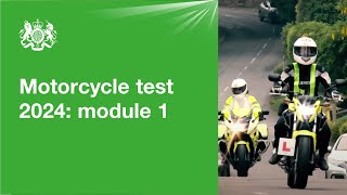 Motorcycle test 2024  module 1 official DVSA guide [upl. by Elleahcim]