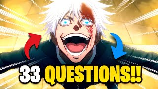 People Asked 33 Questions About GOJO from Gege  Gojos Life Details Revealed  Loginion [upl. by Leugimesoj]